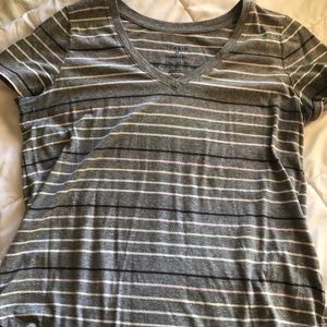 Torrid Classic V Neck Stripe Tee
